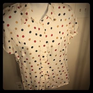 Polka Dot Silk Blouse
